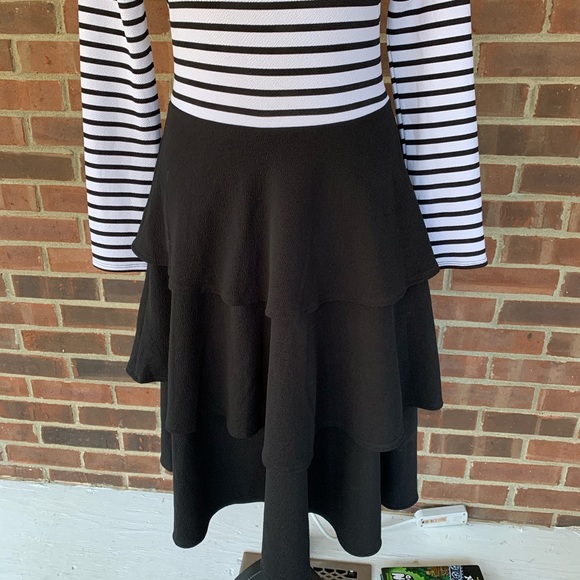 LuLaRoe striped layered 3 tier Georgia dress - Picture 3 of 8